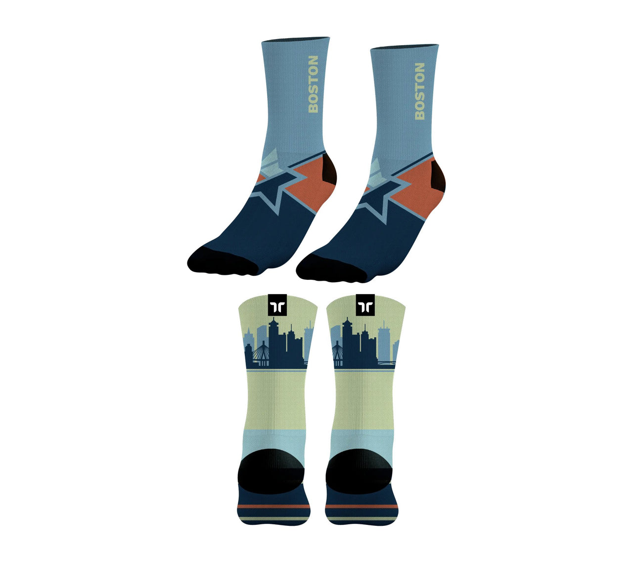 Marathon Compression Socks | Boston Edition - Thersipo - Marathon Runners - Perfect Gift For Marathon Runner